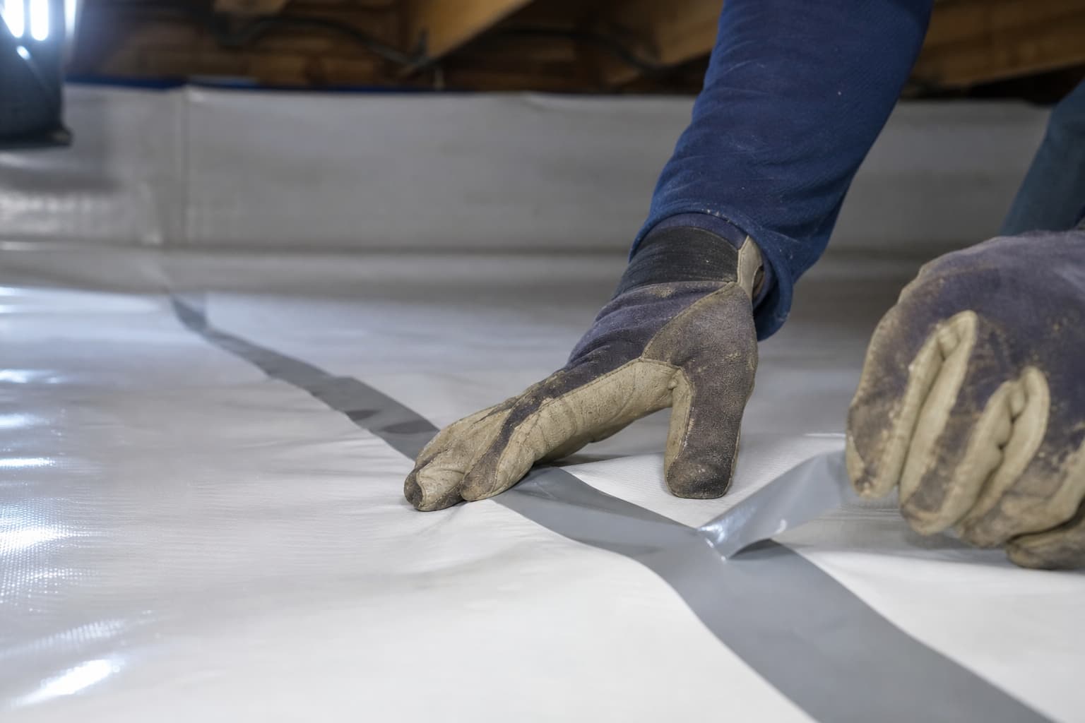 20-mil reinforced vapor barrier installation in Beaverton, OR